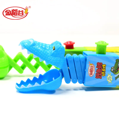 金稻谷伸縮鱷魚鉗玩具糖水果壓片糖學生糖玩玩具網(wǎng)紅零食廠家直銷